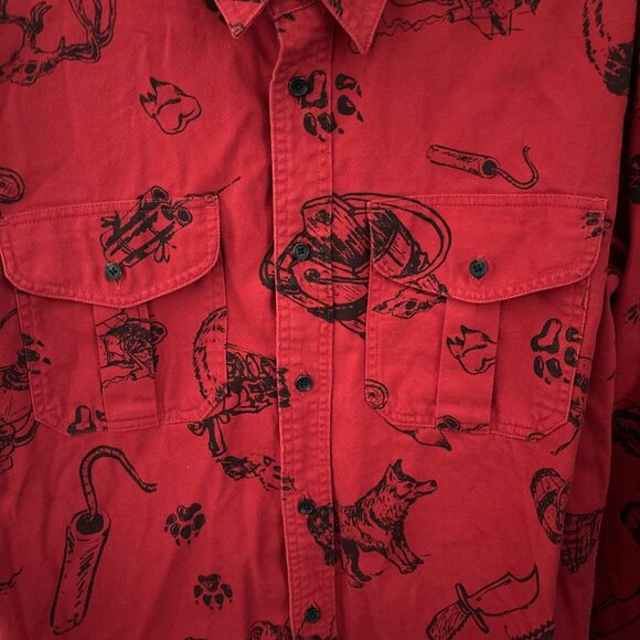 CC Filson Vintage Wash Alaskan Guide Shirt Freddy Cats Yukon Route Black Large - Picture 4 of 12